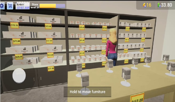 Vô vàn món đồ có thể bày bán trong Electronics Store Simulator 3D MOD APK