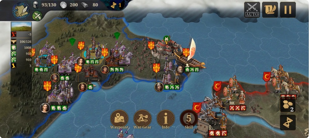 Lãnh đạo binh lính tấn công kẻ địch trong European War 7: Medieval MOD APK