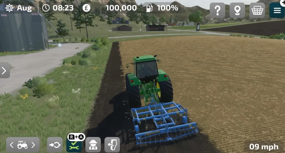 Tilling is easy in Farming Simulator 23 MOD APK