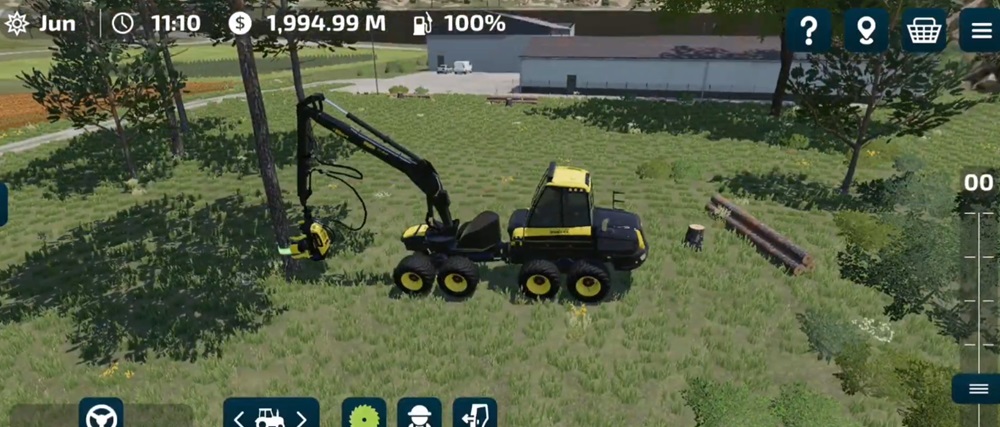 Cut down trees in Farming Simulator 23 MOD APK