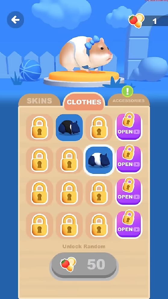 Unlock costumes after each level you pass to make your Hamster the most epic with accessories and clothes in Hamster Maze MOD APK.