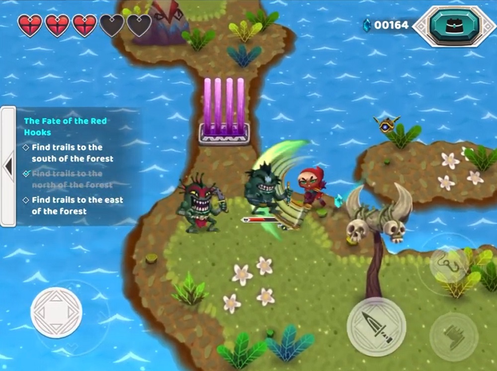 Destroy monsters with your sword and powerful slashes in Legend of the Skyfish 2 MOD APK.