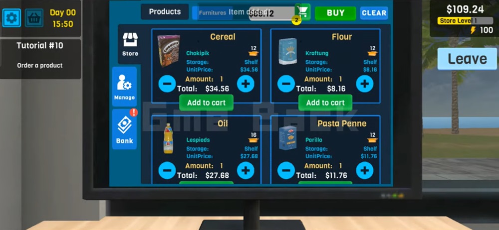 Add new products in Manage Supermarket Simulator MOD APK