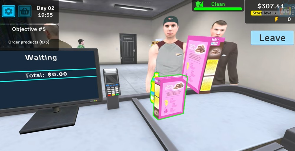 Billing for customers in Manage Supermarket Simulator MOD APK