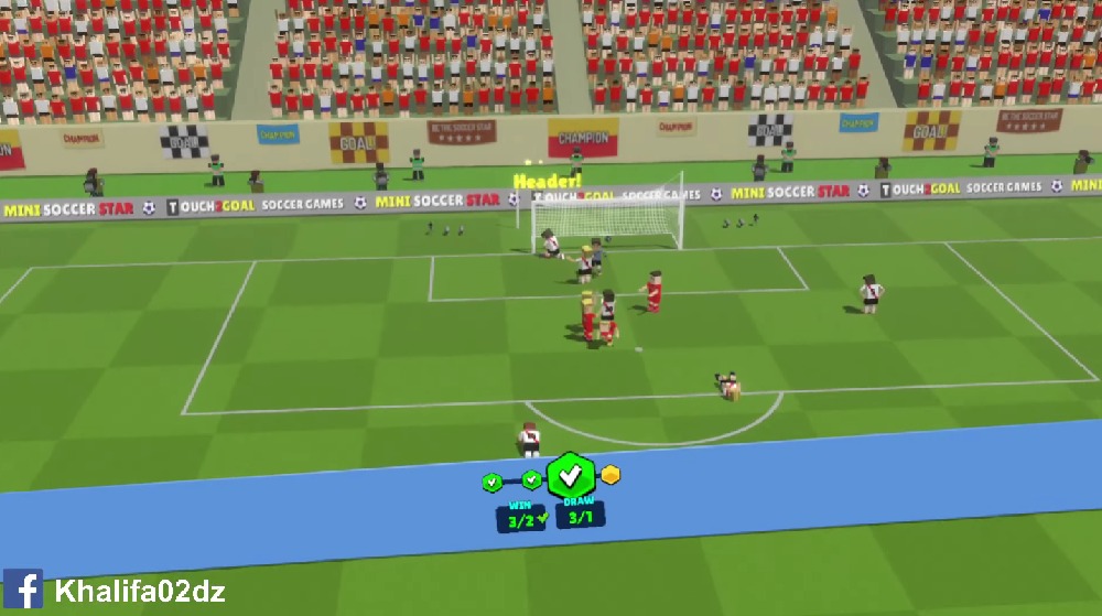 Kick the ball into the opposing team's goal to score in Mini Soccer Star MOD APK.