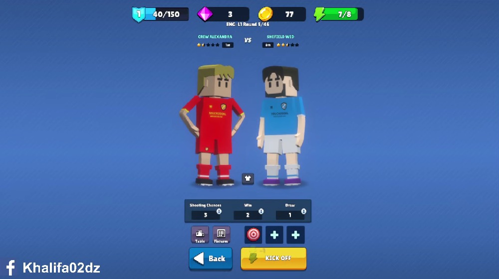 Choose a team to compete on the field Mini Soccer Star MOD APK.