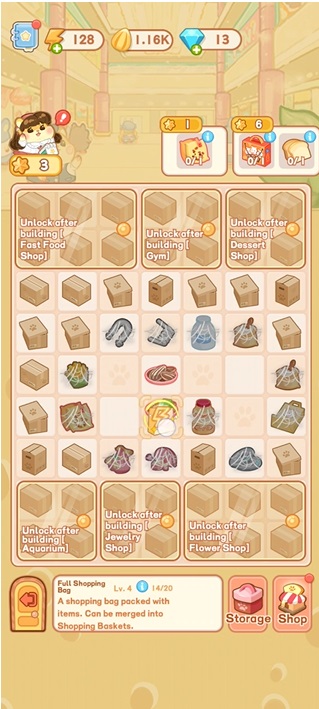 Mini game of matching foods together to get them in My Hamster Story MOD APK