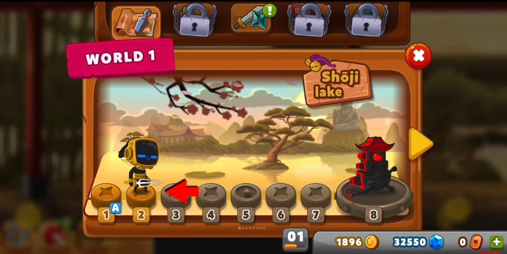 Experience many difficult levels in Ninja Dash Run MOD APK