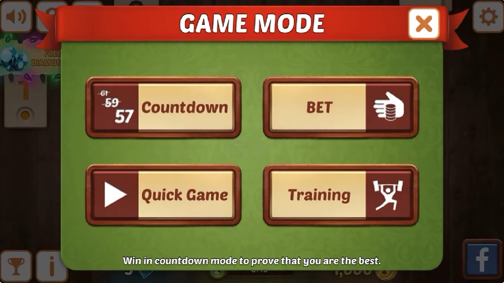 Okey MOD APK creates optional game modes to suit each person's skills.