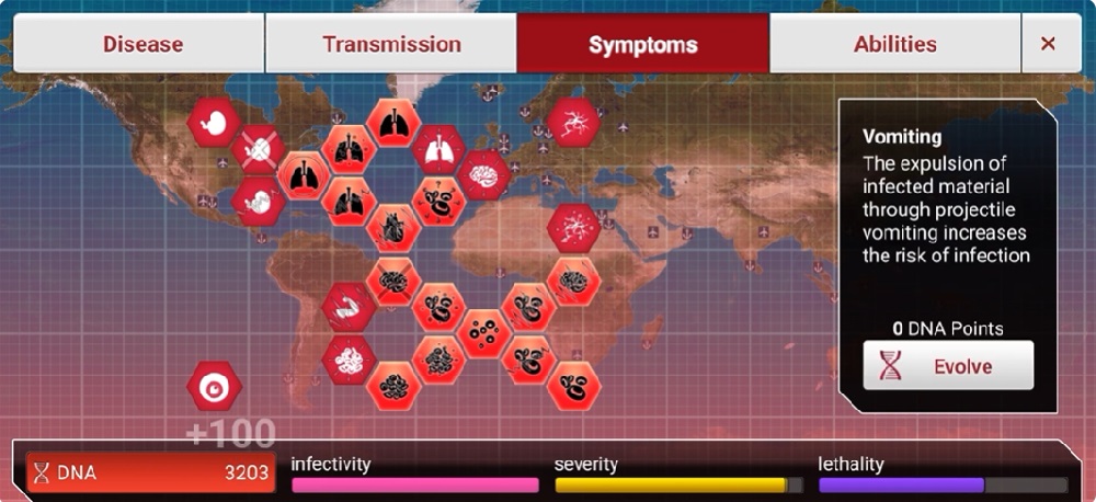 Theo dõi sự phát triển của mầm bệnh trong Plague Inc. MOD APK