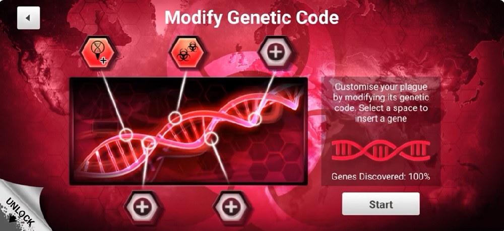 Tùy chỉnh dịch bệnh bằng cách thay đổi mã di truyền của cấu tạo ADN trong Plague Inc. MOD APK