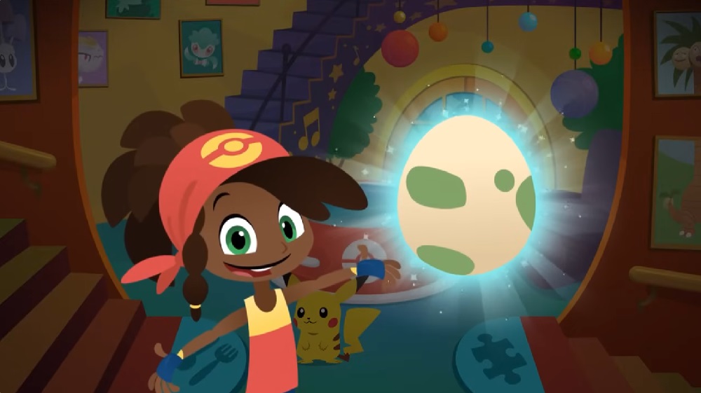 When participating in Pokémon Playhouse MOD APK, children receive an egg to participate in activities.