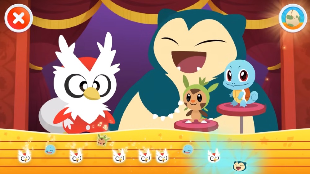 Let the Pokémon learn to sing according to the suggested characters in Pokémon Playhouse MOD APK.