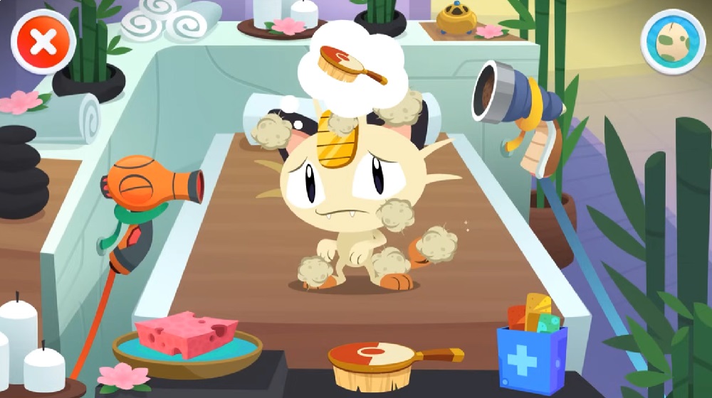 Care for and bathe Pokémon according to their wishes in Pokémon Playhouse MOD APK.