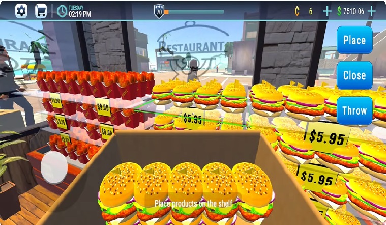 Create many delicious dishes in Restaurant Simulator 3D Bar MOD APK