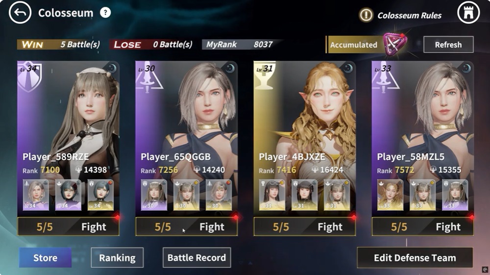 Choose a fighting character in Rise of Eros: Desire MOD APK