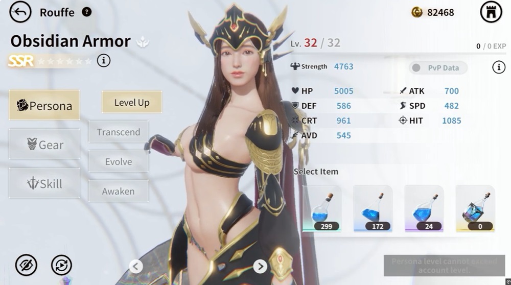 Upgrades for characters in Rise of Eros: Desire MOD APK