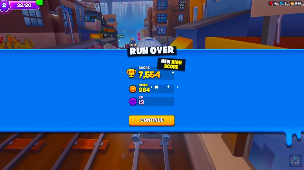 Rank up running achievements with specific scores in endless running Subway Surfers City MOD APK.