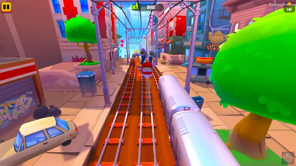 Use somersaults to show off your professional playing skills in Subway Surfers City MOD APK.