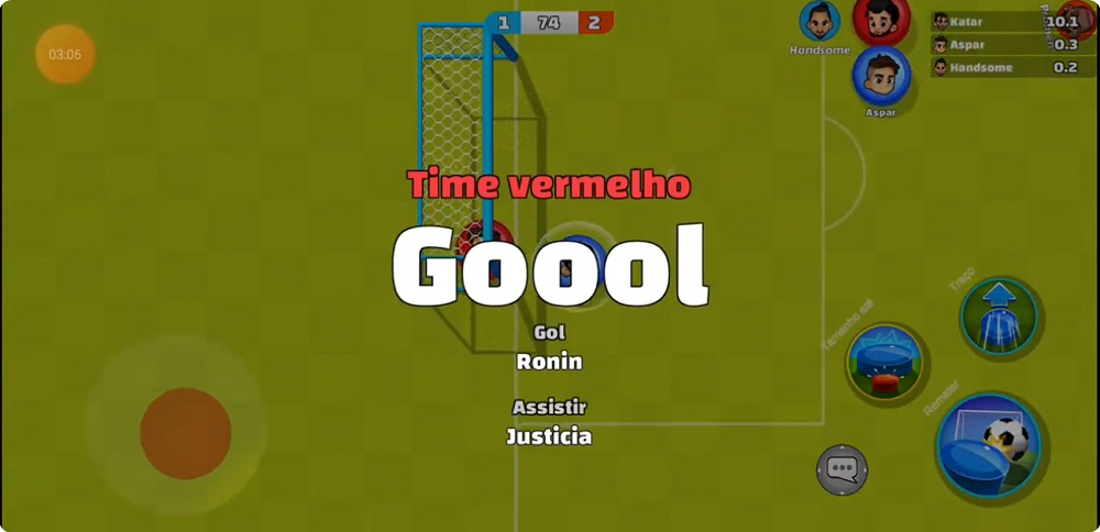 Score goals consecutively to compete for the top of the rankings in Super Soccer - 3V3 MOD APK