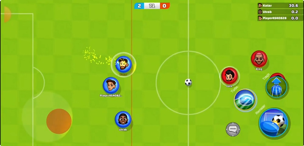 Experience 3-player football in Super Soccer - 3V3 MOD APK