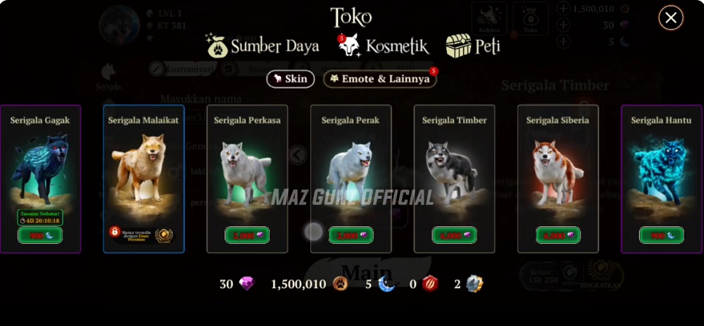 Tăng sức chiến đấu cho nhân vật trong The Wolf MOD APK 