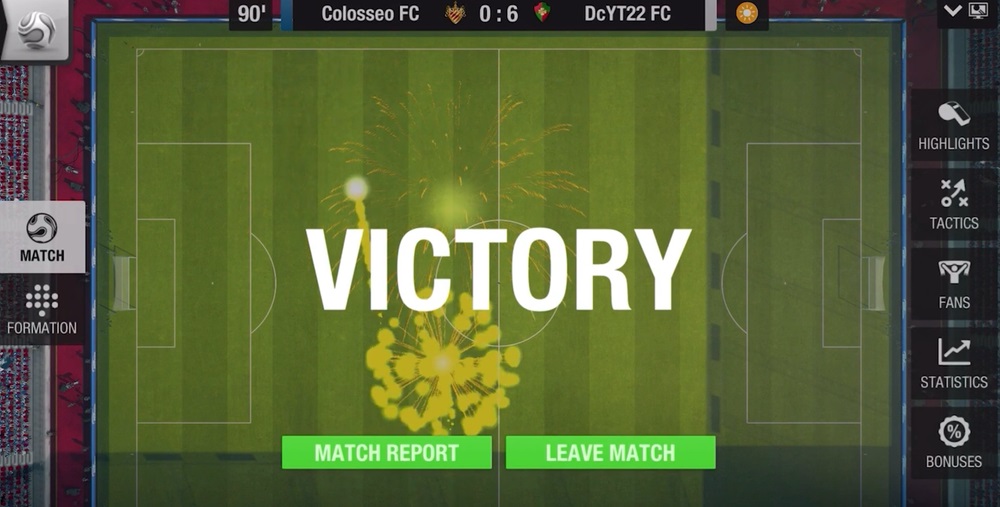 Win overwhelmingly in Top Eleven Be a Soccer Manager MOD APK