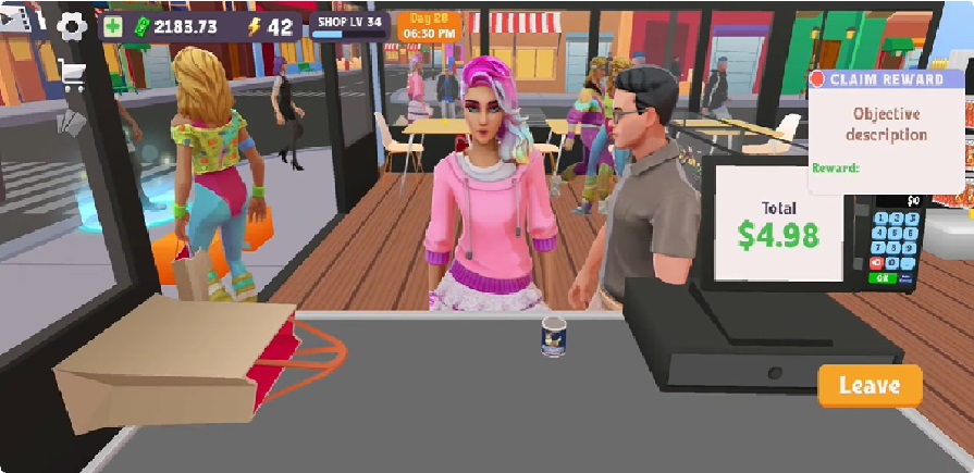 Pay for customers in Trading Card Store Simulator MOD APK