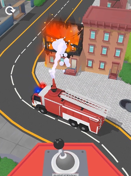 Save burning buildings in Vehicle Masters MOD APK