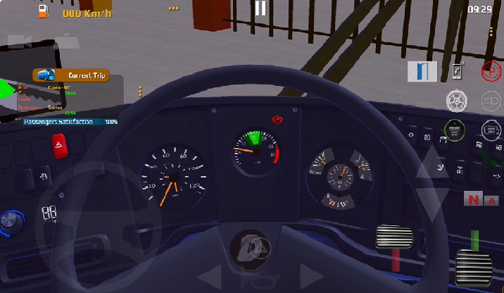 Easy to see and easy to control driving interface in World Bus Driving Simulator MOD APK