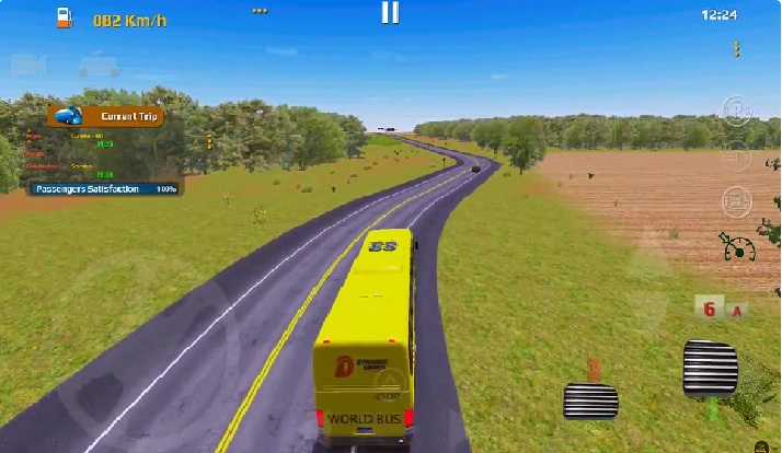 Travel on roads with different landscapes in World Bus Driving Simulator MOD APK