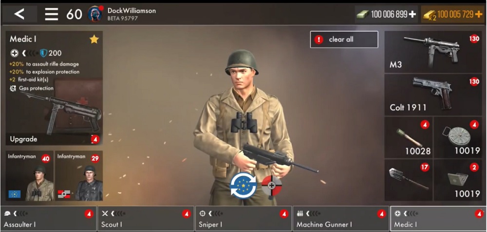 Own the most powerful gun in World War Heroes MOD APK