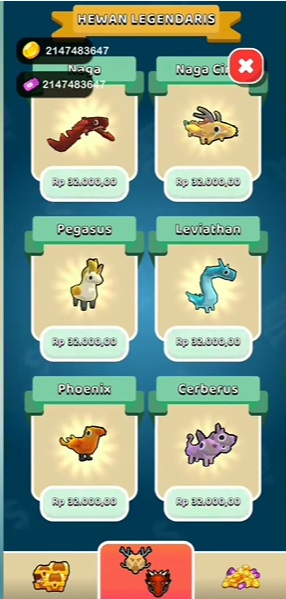 Special animals that cannot be tamed in Zookemon MOD APK