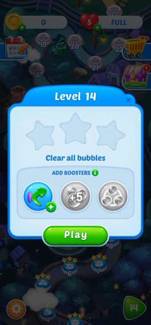 Own weapons of mass destruction in Bubble Shooter Genies MOD APK