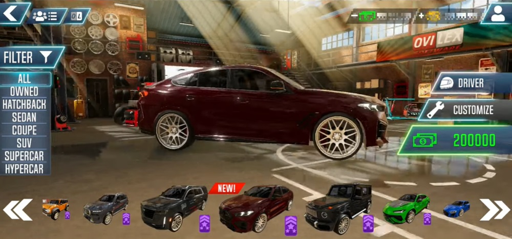 Choose the car models you like in Driving School Simulator Evo MOD APK 