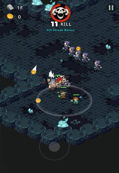 Defeat all the monsters to protect the village in Guardian War: RPG Pixel Hero MOD APK