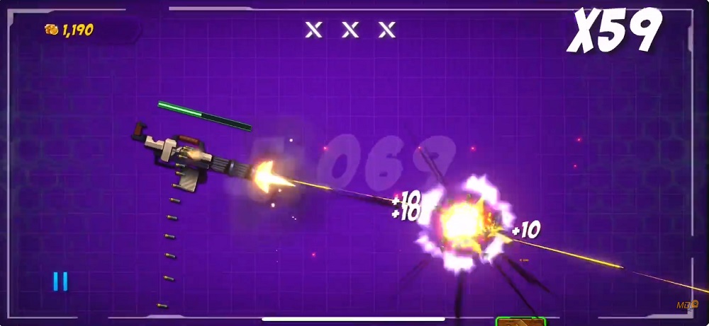 Shoot freely but avoid the bomb in Shoot the Box MOD APK