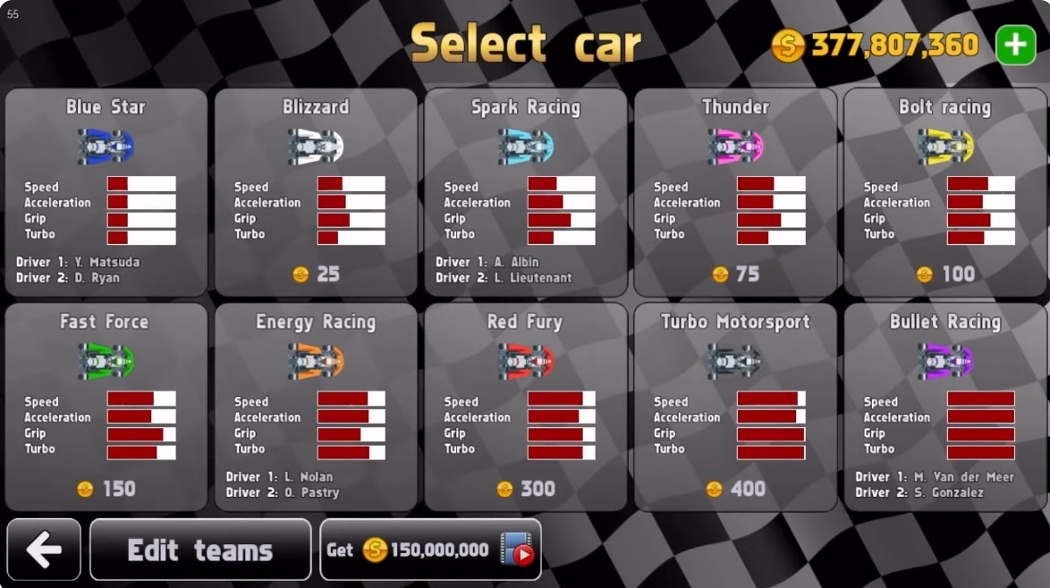 Collect the most powerful racing cars in Ultimate Racing 2D 2! MOD APK