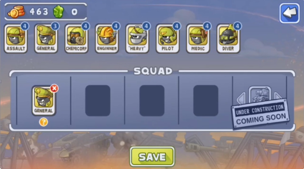 Customize your squad of combat squads in Warrens 2: Total Armageddon MOD APK