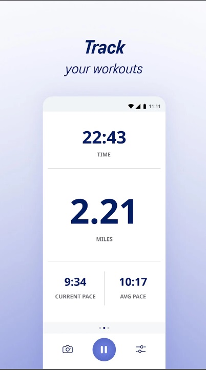 View your workout metrics in ASICS Runkeeper MOD APK