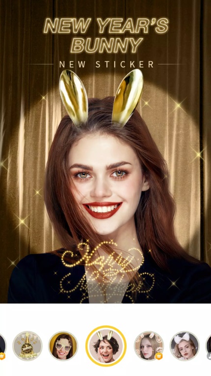 Transform into a cute rabbit to welcome the new year in Camera360 MOD APK 