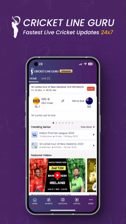 Fast live news updates for users to keep up with in time in Cricket Line Guru MOD APK