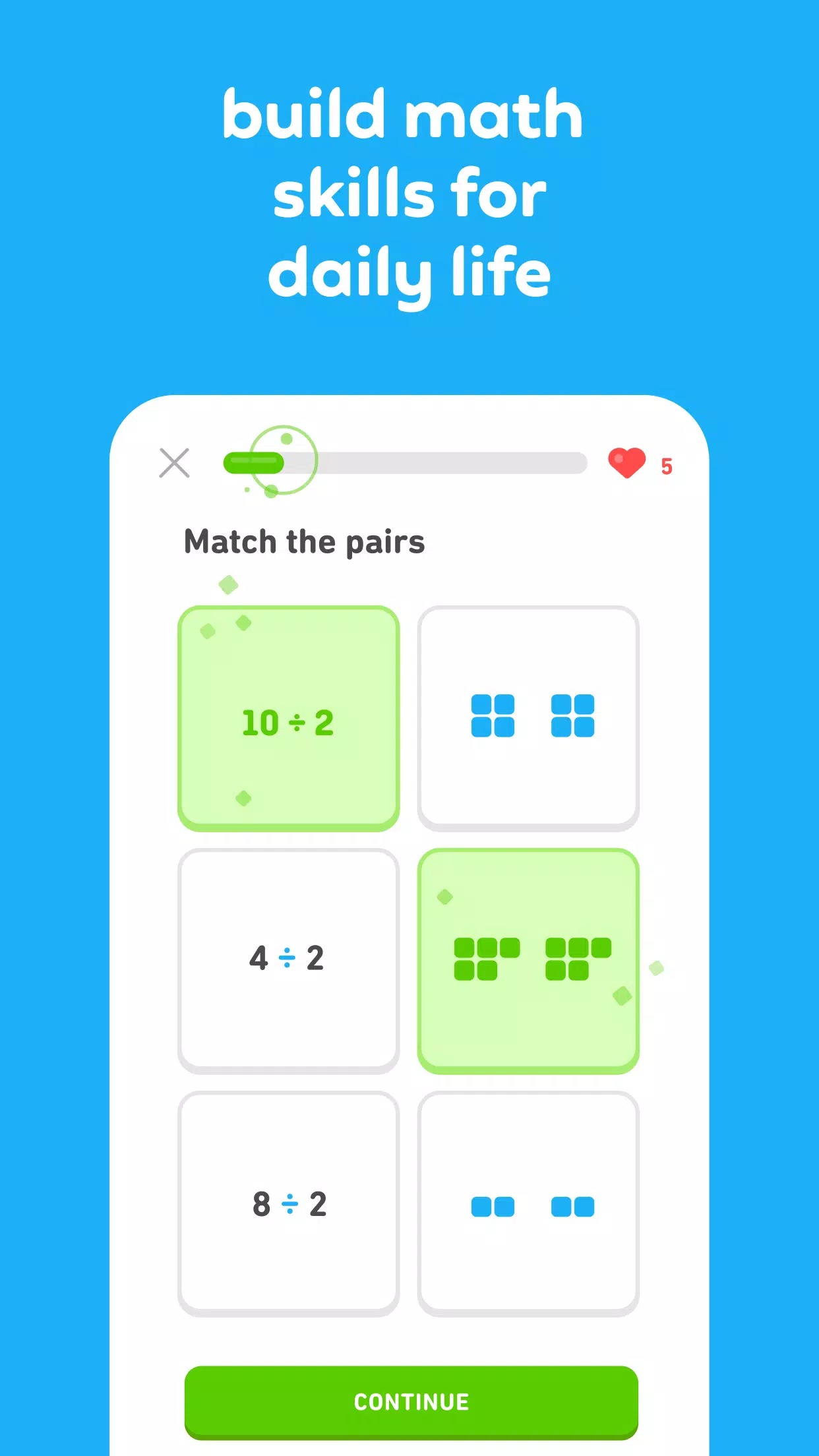 Join classes to practice solving math problems in Duolingo MOD APK