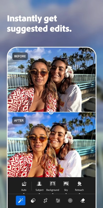 Many preset templates for users to use on photos in Lightroom MOD APK