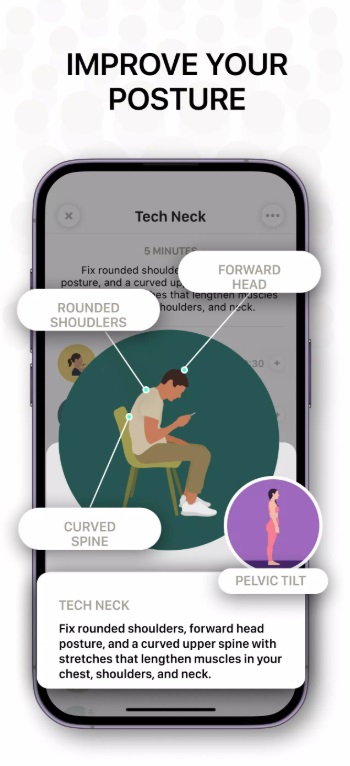 Quickly improve your posture with many exercises in Bend Stretching & Flexibility MOD APK 