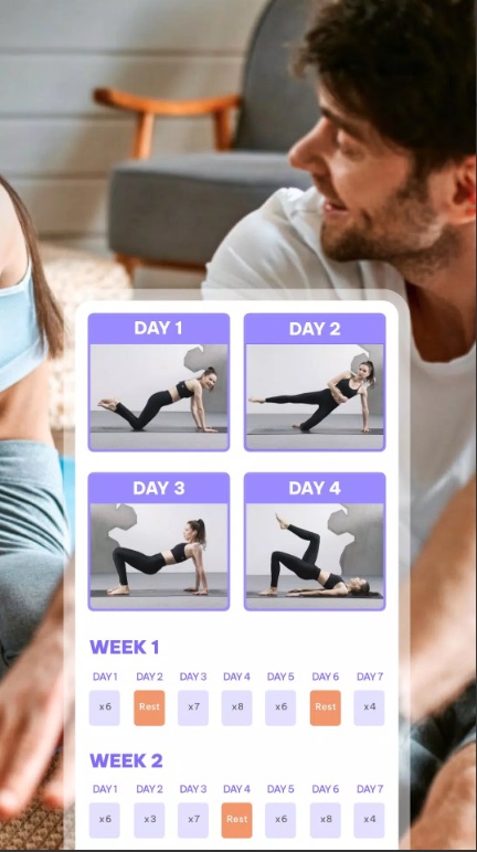 Complete a practice pose every day in Daily Yoga MOD APK