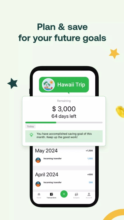 Provide plans for user savings for other goals in Money Lover MOD APK